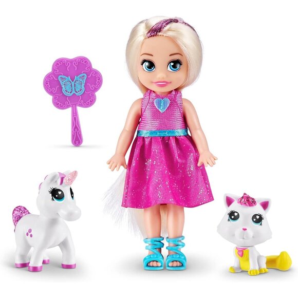 Zuru Sparkle Girlz Pets Doll Set With Accessories -Pink - Picture 2 of 3